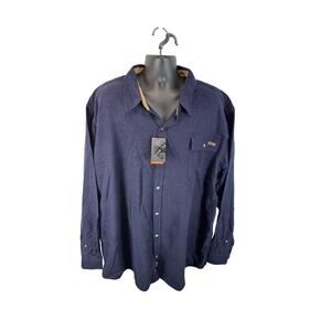 Legendary Whitetails Buck Camp Flannel Navy Blue Size 3XLT NEW Outdoors